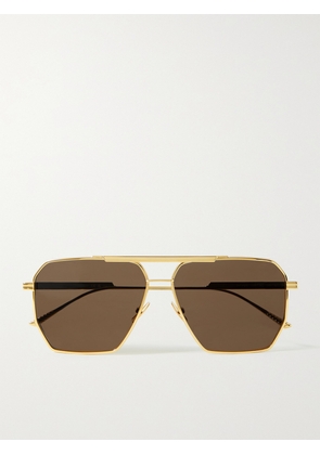 Bottega Veneta Eyewear - Original Aviator-style Gold-tone Sunglasses - One size