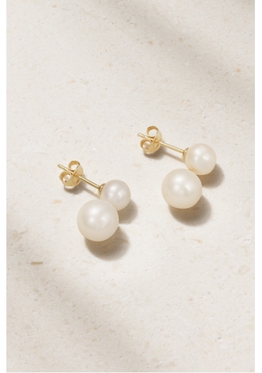Mateo - Duo 14-karat Gold Pearl Earrings - One size