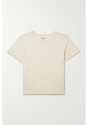 KHAITE - Emmylou Jersey T-shirt - Cream - x small,small,medium,large,x large