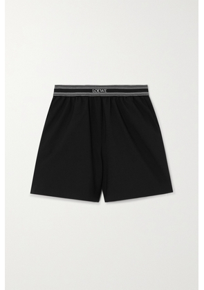 Loewe - Embroidered Wool Shorts - Black - x small,small,medium,large,x large
