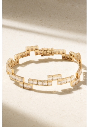 KOLOURS JEWELRY - Tetris 14-karat Gold Diamond Tennis Bracelet - White - One size