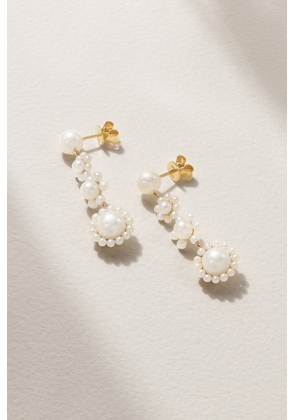 Sophie Bille Brahe - Fleur Jeanne 14-karat Recycled Gold Pearl Earrings - One size