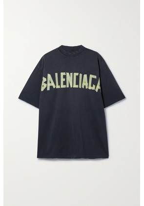 Balenciaga - Oversized Distressed Printed Cotton-jersey T-shirt - Black - XS,S,M,L