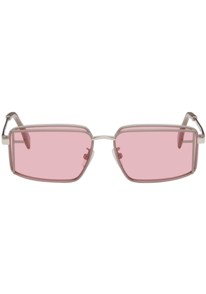 Fendi Gray Rectangular Sunglasses