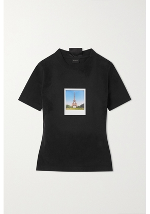 Balenciaga - Paris By Day Printed Stretch-cotton Jersey T-shirt - Black - XS,S,M,L