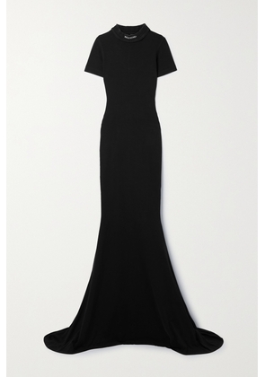 Balenciaga - Embroidered Stretch-cotton Jersey Maxi Dress - Black - XS,S,M,L