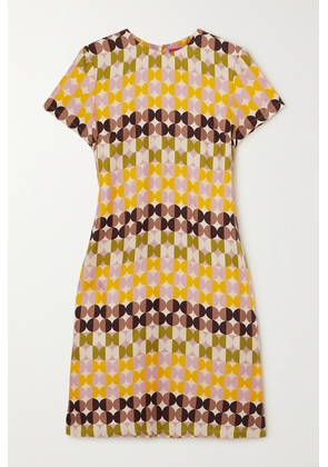 La DoubleJ - Mini Swing Printed Silk-twill Mini Dress - Multi - xx small,x small,small,medium,large,x large,xx large