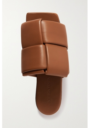 Bottega Veneta - Lido Padded Intrecciato Leather Slides - Brown - EU 36,EU 37,EU 40