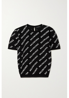 Balenciaga - Printed Cotton Sweater - Black - XS,S,M,L
