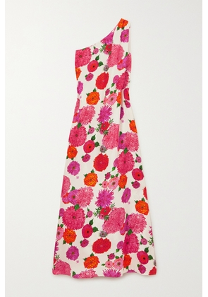 La DoubleJ - Roy One-shoulder Floral-print Silk-twill Maxi Dress - Multi - xx small,x small,small,medium,large,x large,xx large