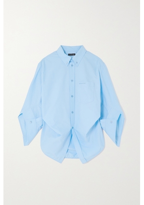 Balenciaga - Swing Twisted Oversized Cotton Poplin Shirt - Blue - FR34,FR36,FR38,FR40