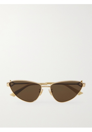 Bottega Veneta Eyewear - Cat-eye Gold-tone Sunglasses - One size