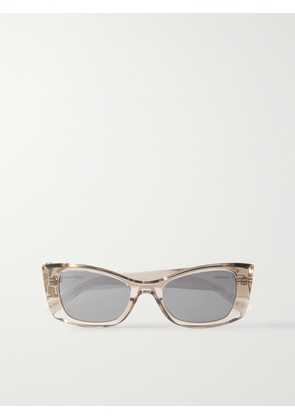 SAINT LAURENT Eyewear - Cat-eye Acetate Sunglasses - Neutrals - One size