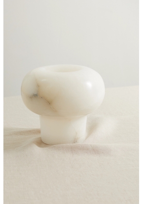 Soho Home - Ava Bulb Alabaster Vase - White - One size
