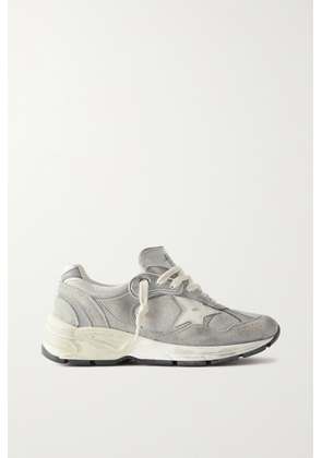 Golden Goose - Dad-star Distressed Leather-trimmed Mesh And Suede Sneakers - Gray - IT35,IT36,IT37,IT38,IT39,IT40,IT41,IT42