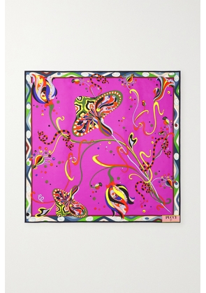 PUCCI - Printed Silk-twill Scarf - Pink - One size