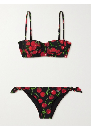 Dolce & Gabbana - Printed Balconette Bikini - Red - 1,2,3,4,5