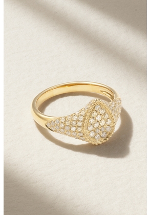 Yvonne Léon - 9-karat Gold Diamond Signet Ring - 3,4