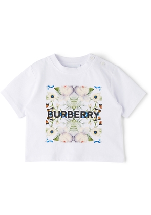 Burberry Baby White Montage Print T-Shirt
