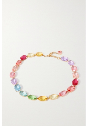 Roxanne Assoulin - Simply Rainbow Gold-tone Crystal Necklace - Multi - One size