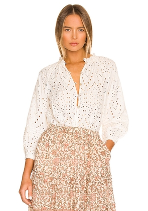 Cleobella Alicia Blouse in Ivory. Size M, S, XL, XS.
