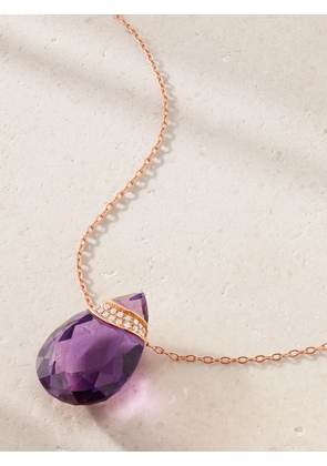 JIA JIA - 14-karat Gold Amethyst And Diamond Necklace - Purple - One size