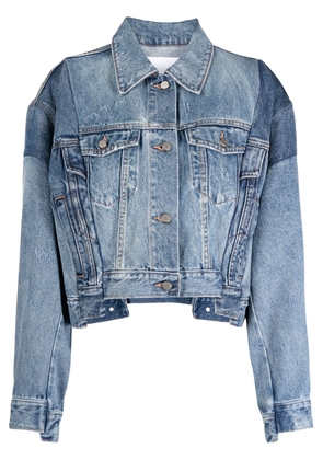 JNBY layered patchwork denim jacket - Blue