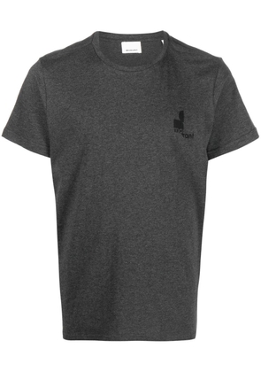 MARANT chest logo print cotton T-shirt - Grey
