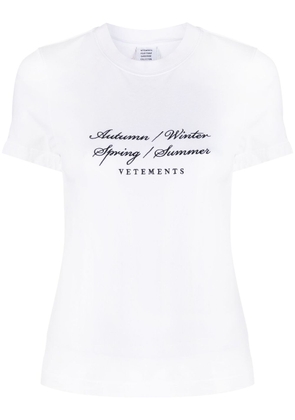 VETEMENTS graphic-print crew-neck T-shirt - White