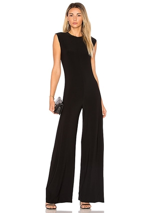 Norma Kamali Sleeveless Jumpsuit in Black. Size XL, XS.