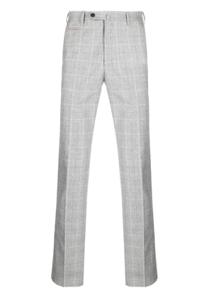 Corneliani grid-pattern straight-leg trousers - Grey