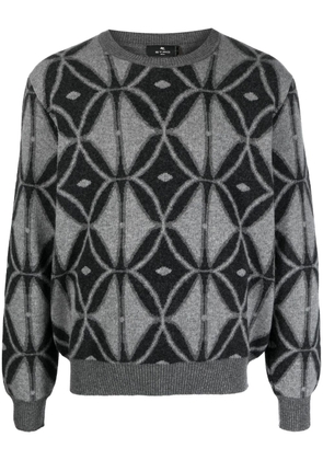 ETRO intarsia-knit wool jumper - Grey