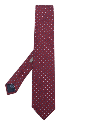 Corneliani embroidered-pattern silk tie