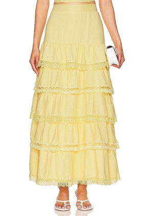PEIXOTO Adina Skirt in Yellow. Size M, S.