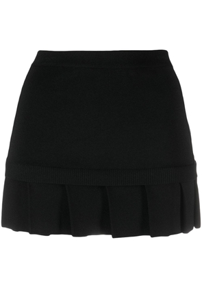 Off-White pleated-hem knitted miniskirt - Black