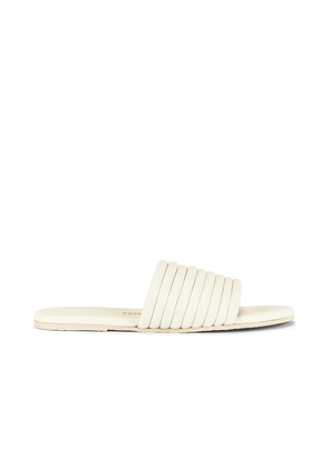 TKEES Caro Sandal in Cream. Size 6.