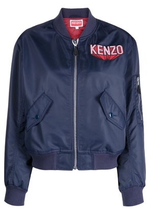 Kenzo 3D logo-appliqué bomber jacket - Blue