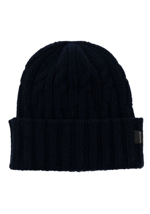 Woolrich cable-knit wool beanie - Blue