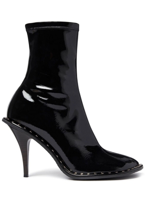 Stella McCartney Ryder lacquered ankle boots - Black