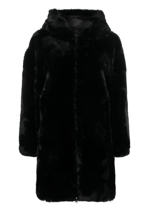 Moose Knuckles faux-fur hooded coat - Black