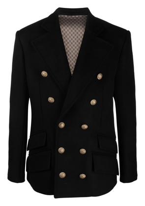 Balmain double-breasted wool jacket - Black