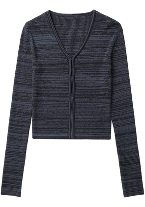 Low Classic ribbed-knit V-neck cardigan - Blue