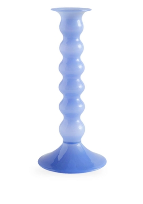 HAY Wavy large candle holder - Blue