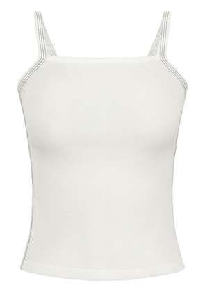 Dion Lee contrast-stitching scoop-neck tank top - White