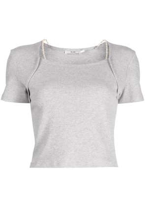 b+ab layered ribbed T-shirt - Grey