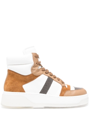 Fabiana Filippi high-top lace-up sneakers - White