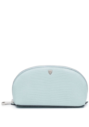 Aspinal Of London small leather make-up bag - Blue