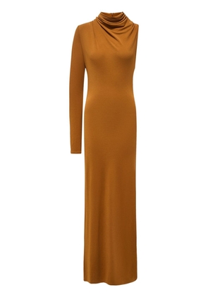 12 STOREEZ draped asymmetric long dress - Orange