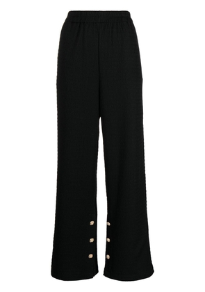 b+ab decorative button-detail trousers - Black