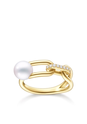 TASAKI 18kt yellow gold Collection Line Fine Link pearl ring